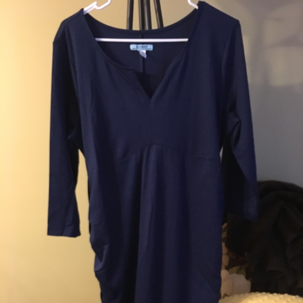 Old Navy Maternity Large Navy Blue Shift Dress